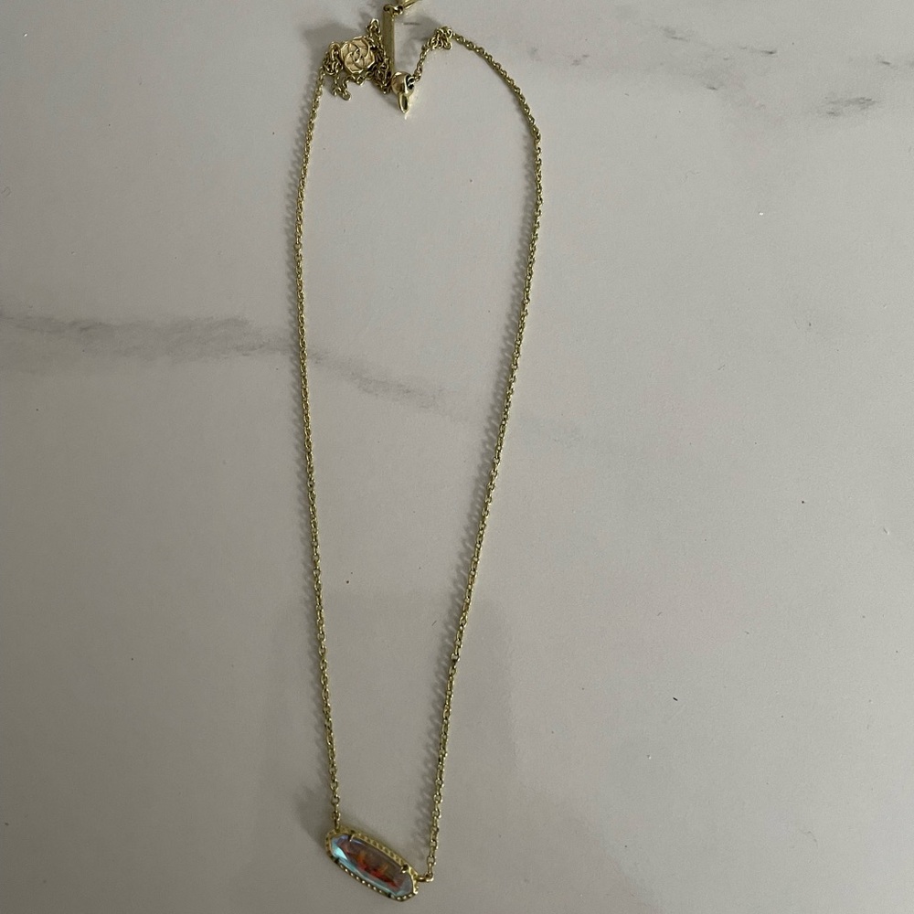 Kendra Scott Gold Necklace with Iridescent Pendant - Picture 2 of 6